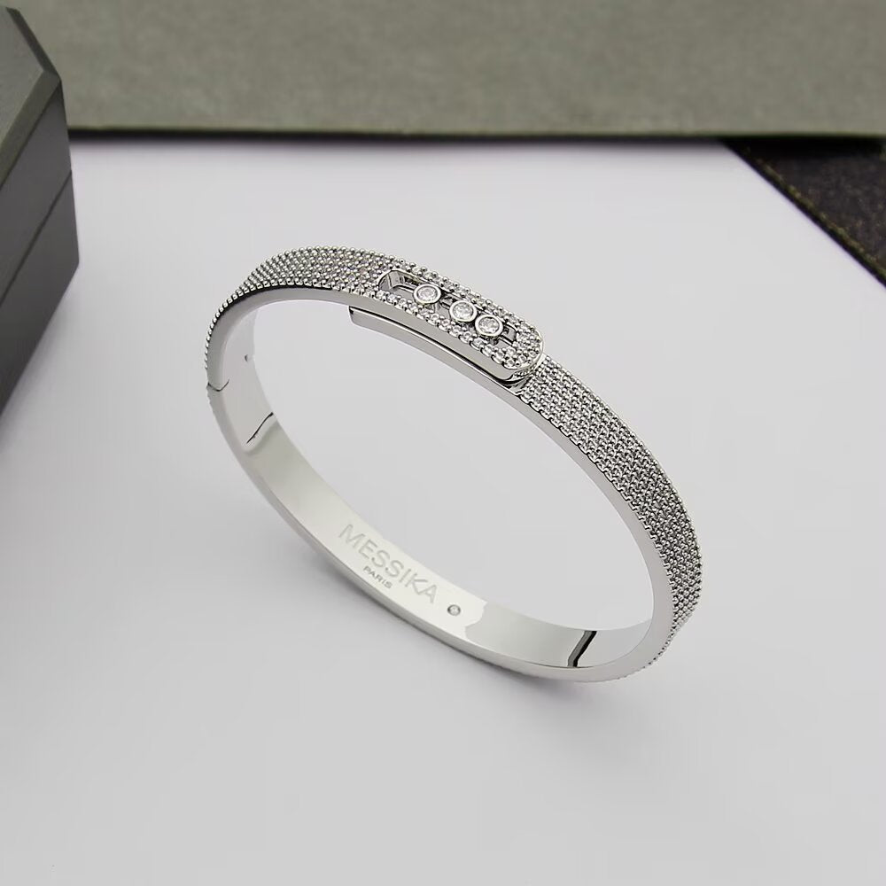 [Angela Jewelry]Move Noa Full Pavé Diamond Bangle Bracelet
