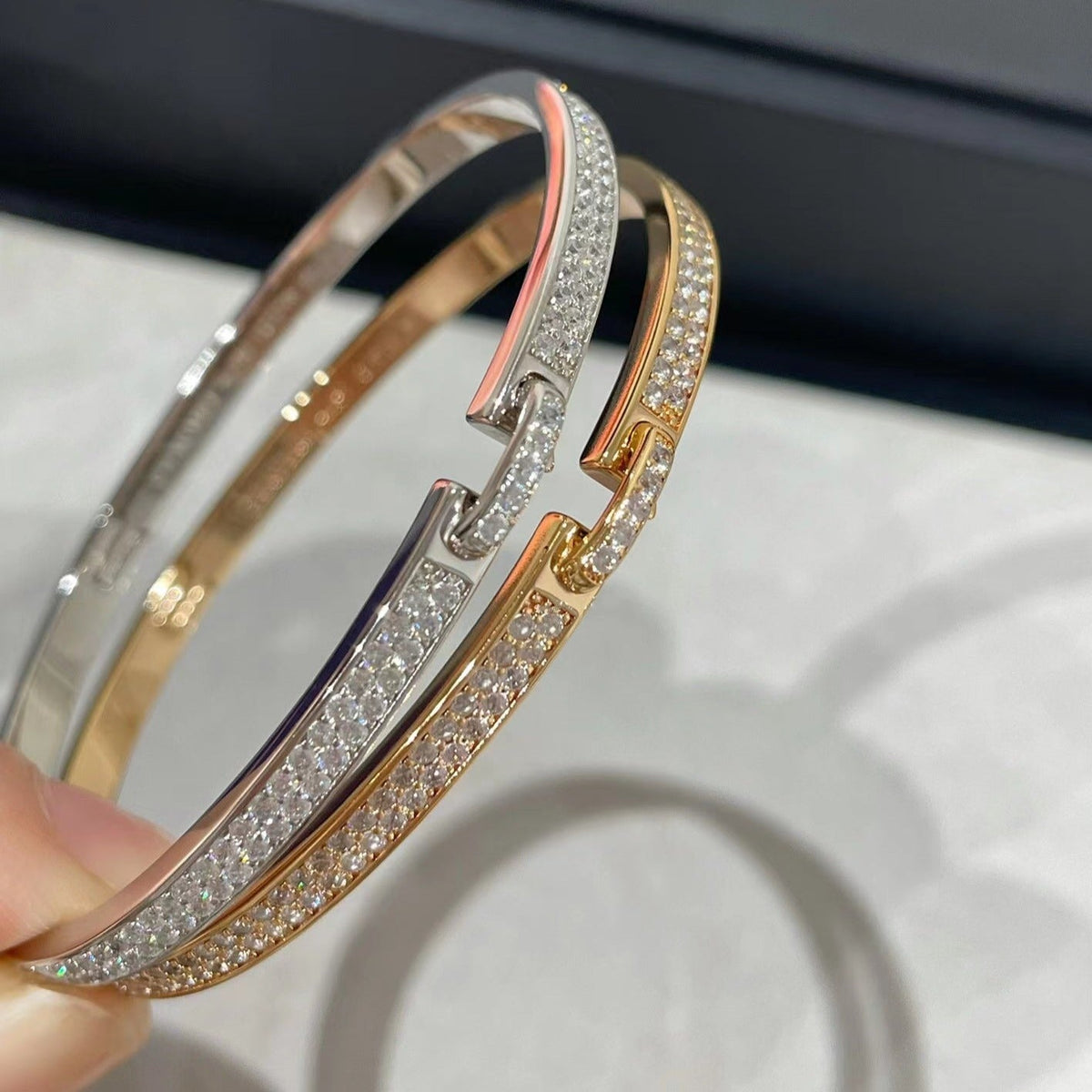 [Angela Jewellery]LIENS VIDENCE DIAMOND PAVED BRACELET