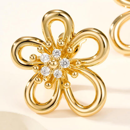 [Angela Jewelry] FLOWERLACE EARRING 5 DIAMONDS