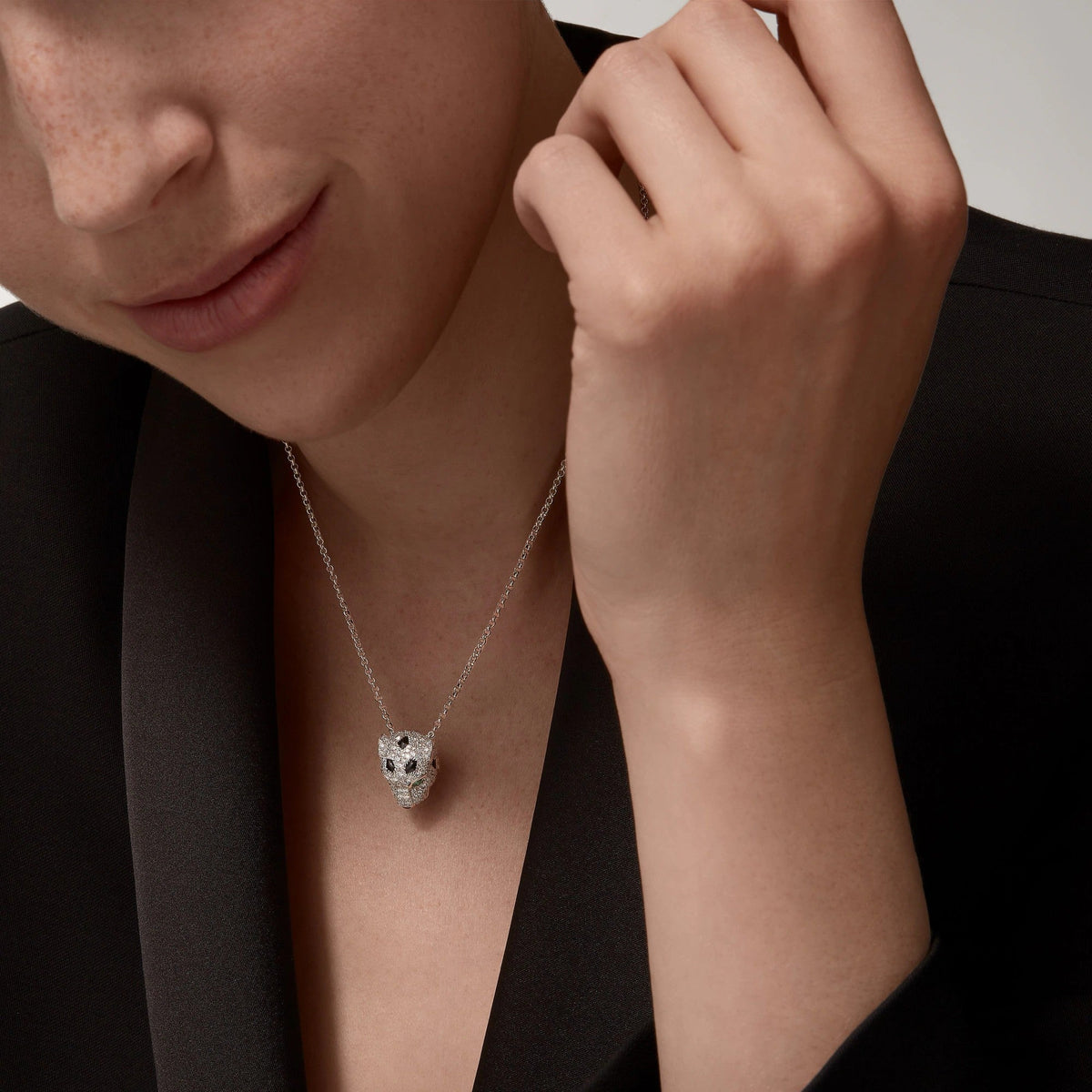 [Angela Jewelry]PANTHERE FULL DIAMOND NECKLACE