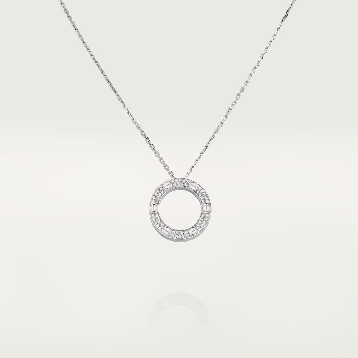 [Angela Jewelry]LOVE NECKLACE 16MM  FULL DIAMOND