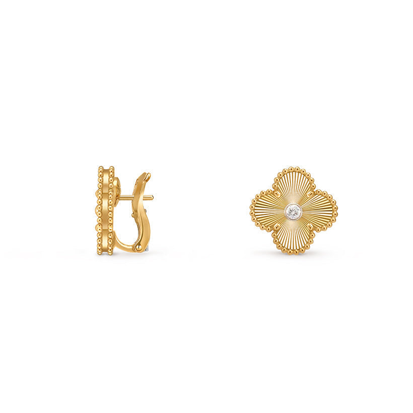 [Angela Jewelry]CLOVER 15MM MOP DIAMOND EARRINGS COLLECTION