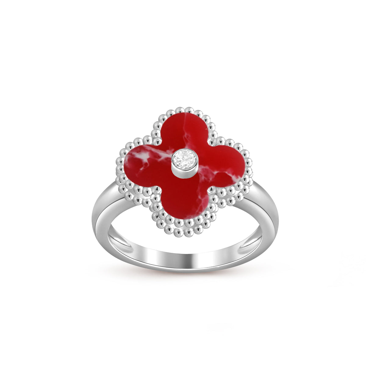 [Angela Jewelry]CLOVER SILVER DIOMND RING COLLECTION
