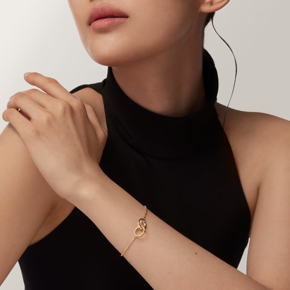 [Angela Jewelry]LOVE BRACELET DOUBLE RING