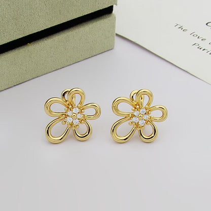 [Angela Jewelry] FLOWERLACE EARRING 5 DIAMONDS