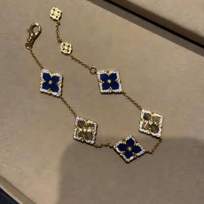 [Angela Jewelry]OPERA 5 MOTIFS TULLE ENAMEL BRACELET