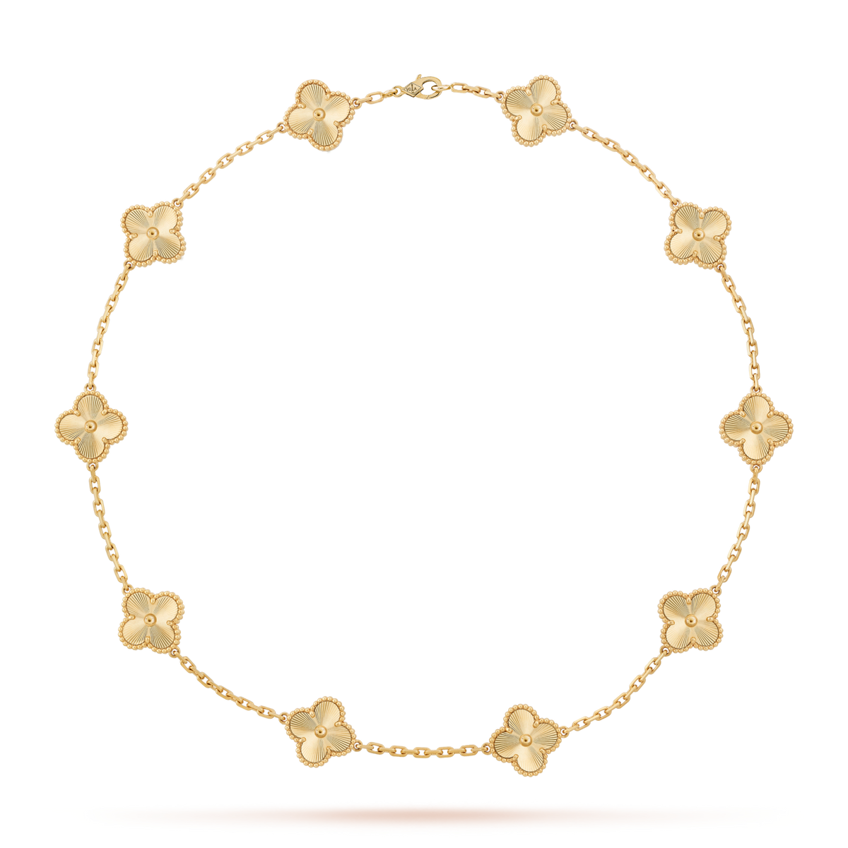 [Angela Jewelry]CLOVER 10 MOTIFS LASER NECKLACE