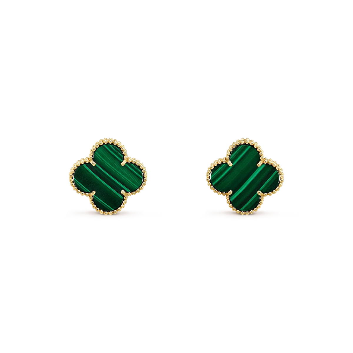 [Angela Schmuck]CLOVER MINI 9,5MM MALACHIT OHRRINGE