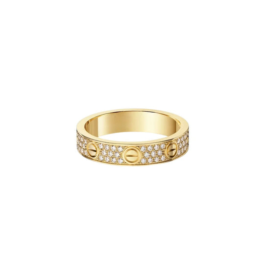 [Angela Jewelry]LOVE RING 4.0MM DIAMOND PAVED