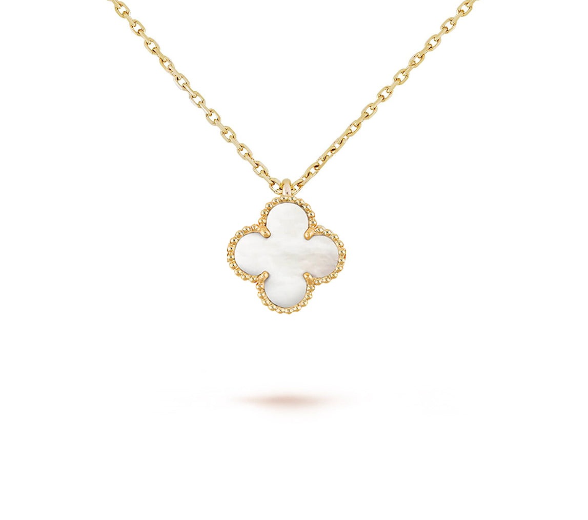 [Angela Jewelry]CLOVER MINI 9.5MM CARNELIANS NECKLACE COLLECTION