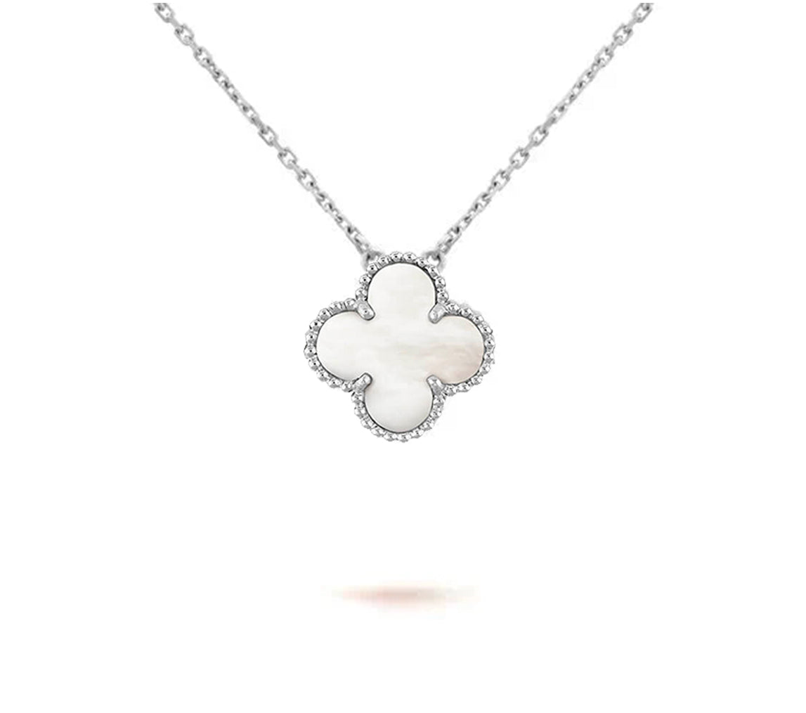 [Angela Jewelry]CLOVER 15MM NECKLACE SILVER COLLECTION