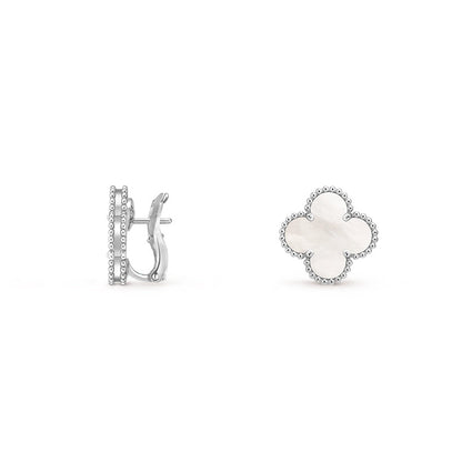 [Angela Jewelry]CLOVER SILVER 15MM MOP EARRINGS COLLECTION
