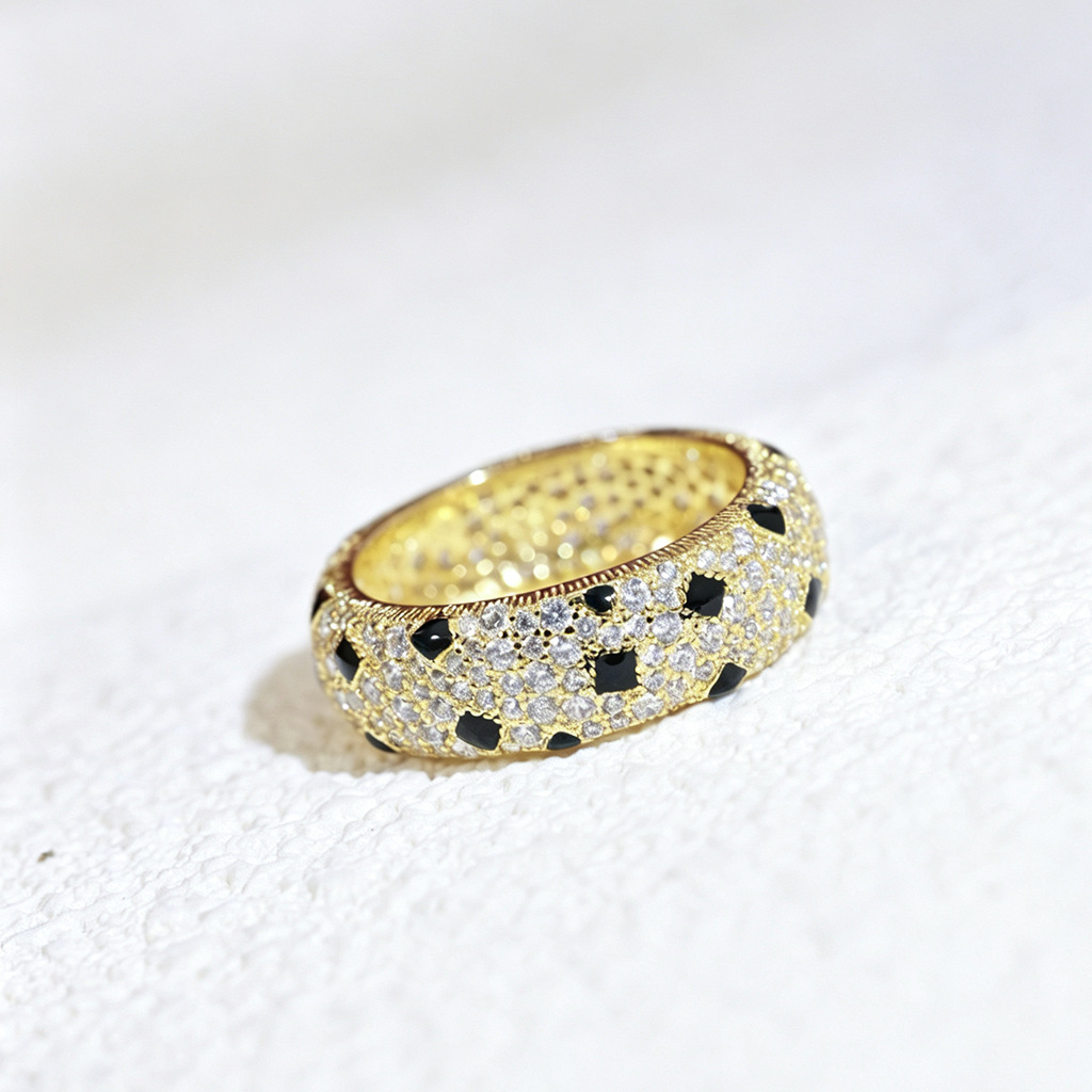 [Angela Jewelry]PANTHERE SPOTTED FULL DIAMOND RING