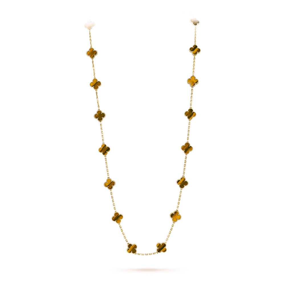 [Angela Jewelry]CLOVER 20 MOTIFS TIGER EYE ROSE GOLD
