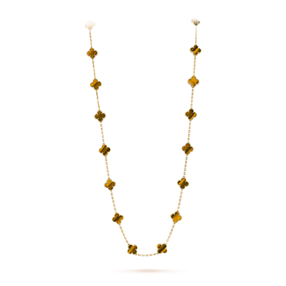 [Angela Jewelry]CLOVER 20 MOTIFS TIGER EYE ROSE GOLD