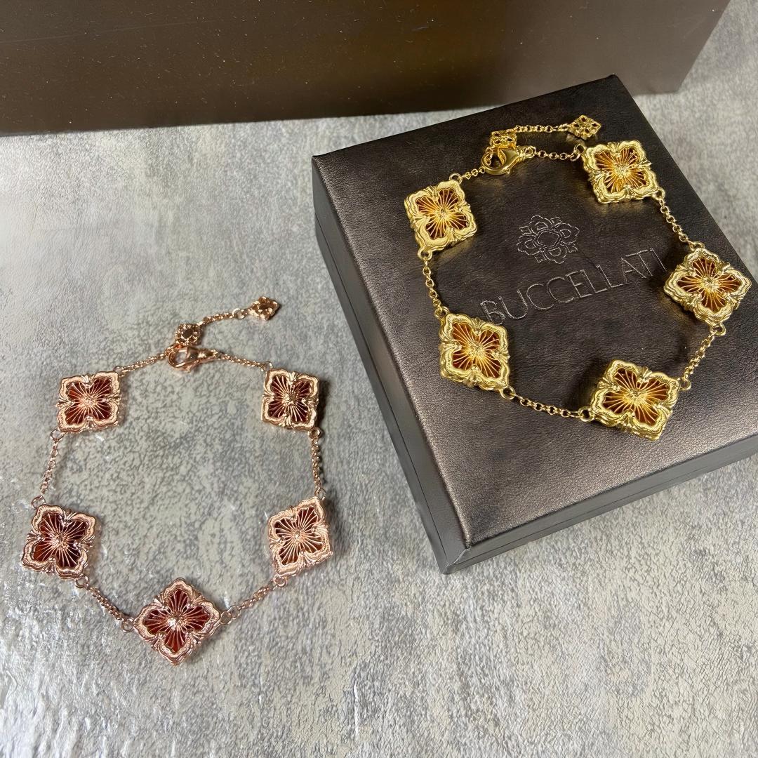 [Angela Jewelry]OPERA 5 MOTIFS TULLE ENAMEL BRACELET
