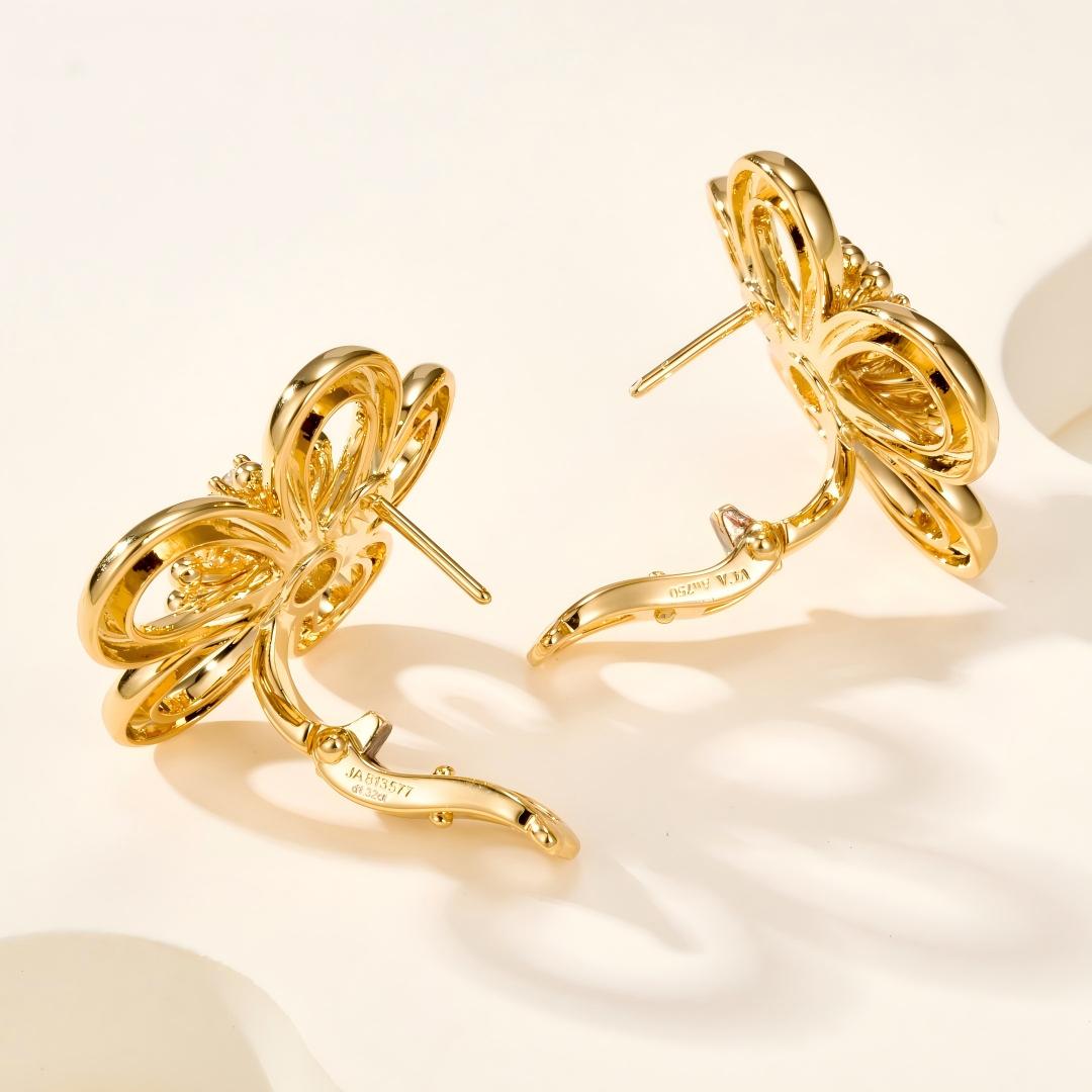 [Angela Jewelry] FLOWERLACE EARRING 5 DIAMONDS