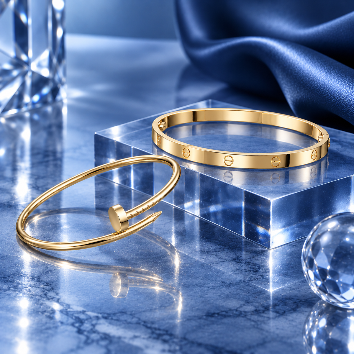 [Angela Jewelry] LOVE & JUSTE Classic Bracelet Stack Set