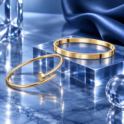 [Angela Jewelry] LOVE & JUSTE Classic Bracelet Stack Set