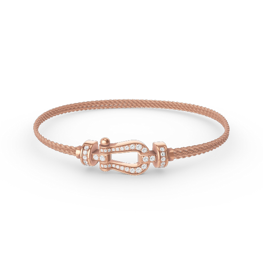 [Angela Schmuck]FORCE KLEINES HUFEISEN-DIAMANTKETTEN-SEILARMBAND 