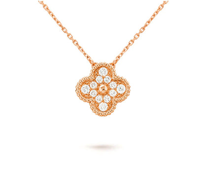 [Angela Jewelry]CLOVER 15MM SINGLE FLOWER NECKLACE COLLECTION