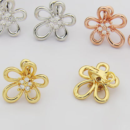 [Angela Jewelry] FLOWERLACE EARRING 5 DIAMONDS