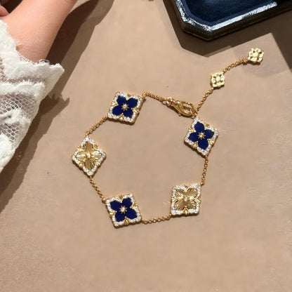 [Angela Jewelry]OPERA 5 MOTIFS TULLE ENAMEL BRACELET