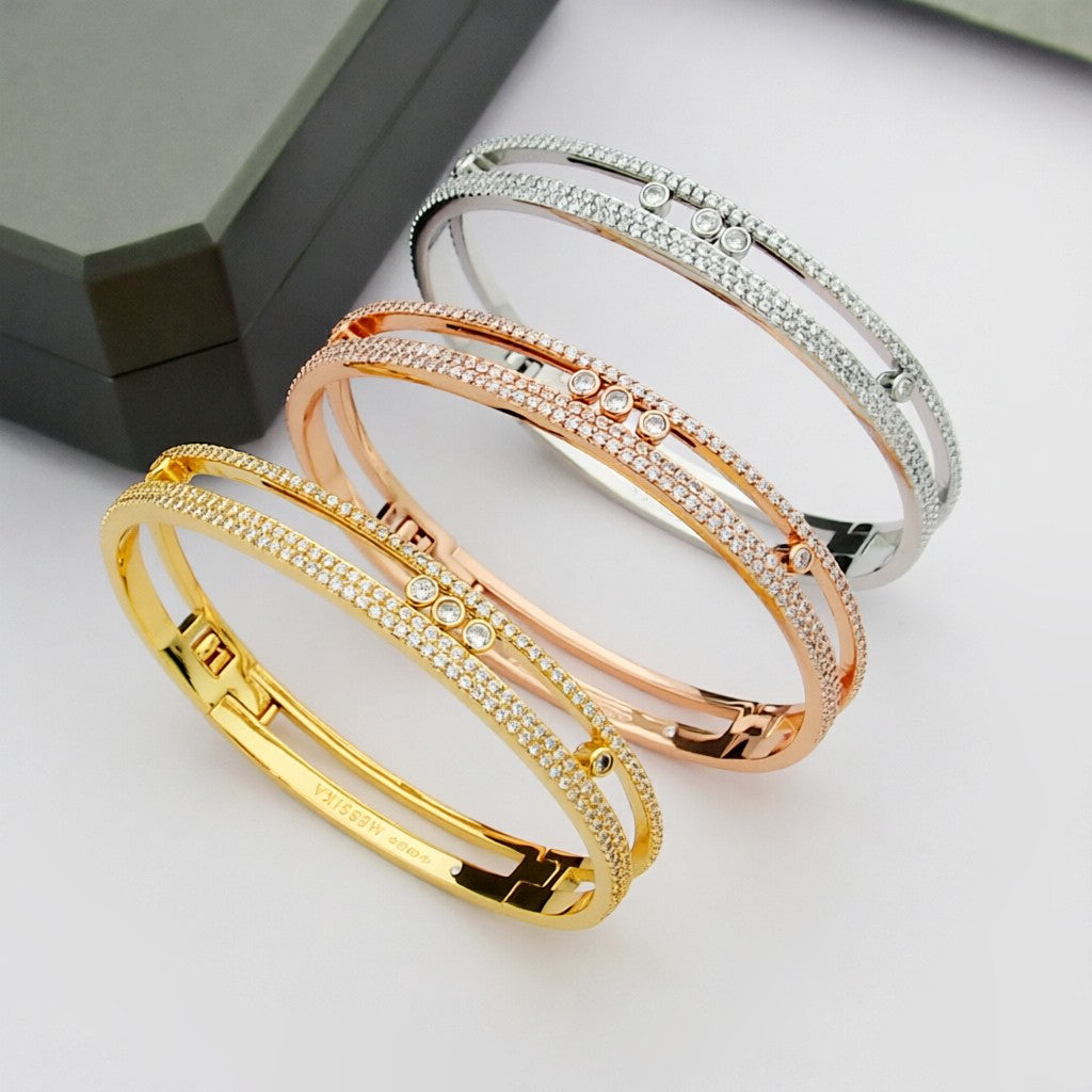[Angela Jewelry]Move Romane pavé bangle