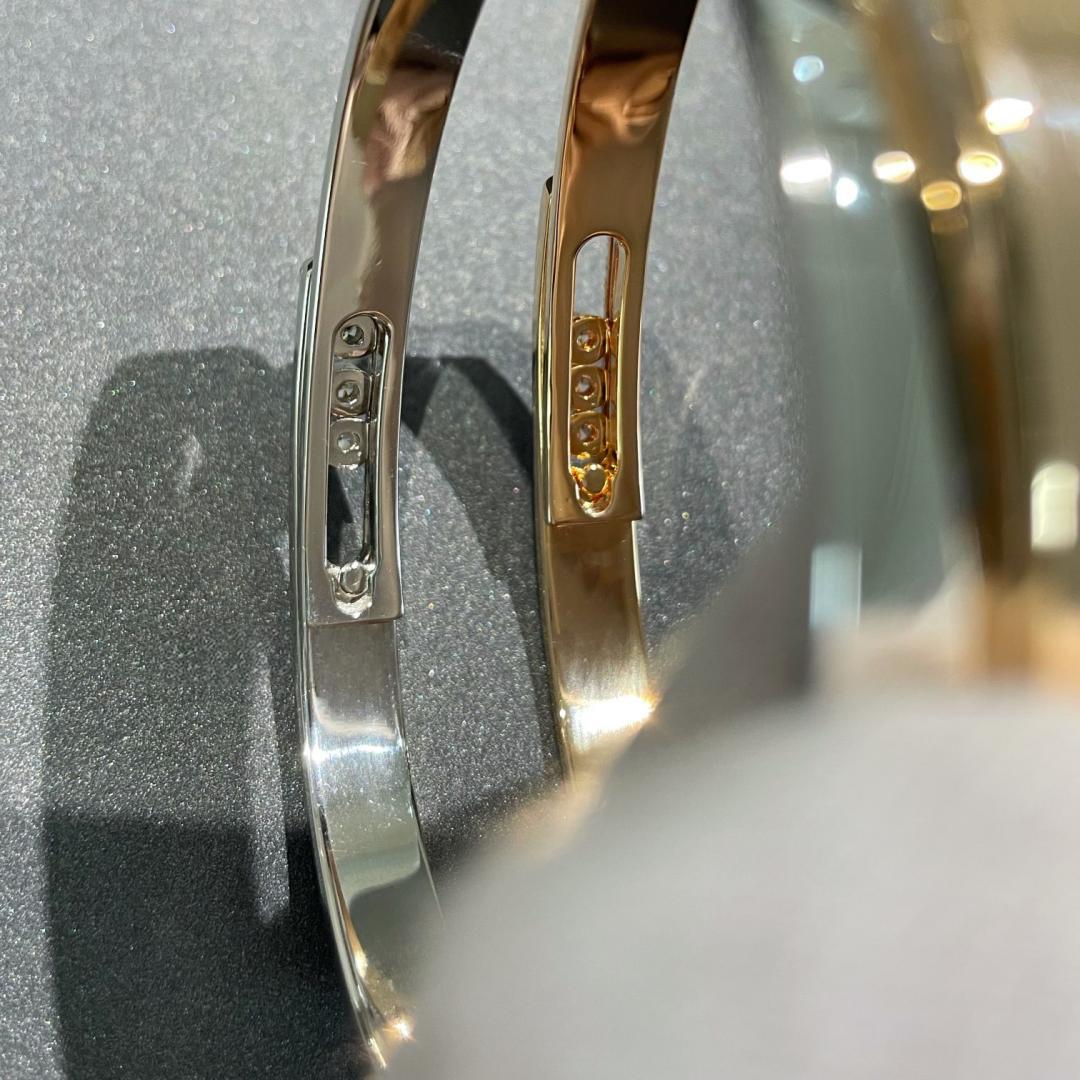[Angela Jewelry]Move Noa Rose Gold Pavé Diamond Bangle Bracelet