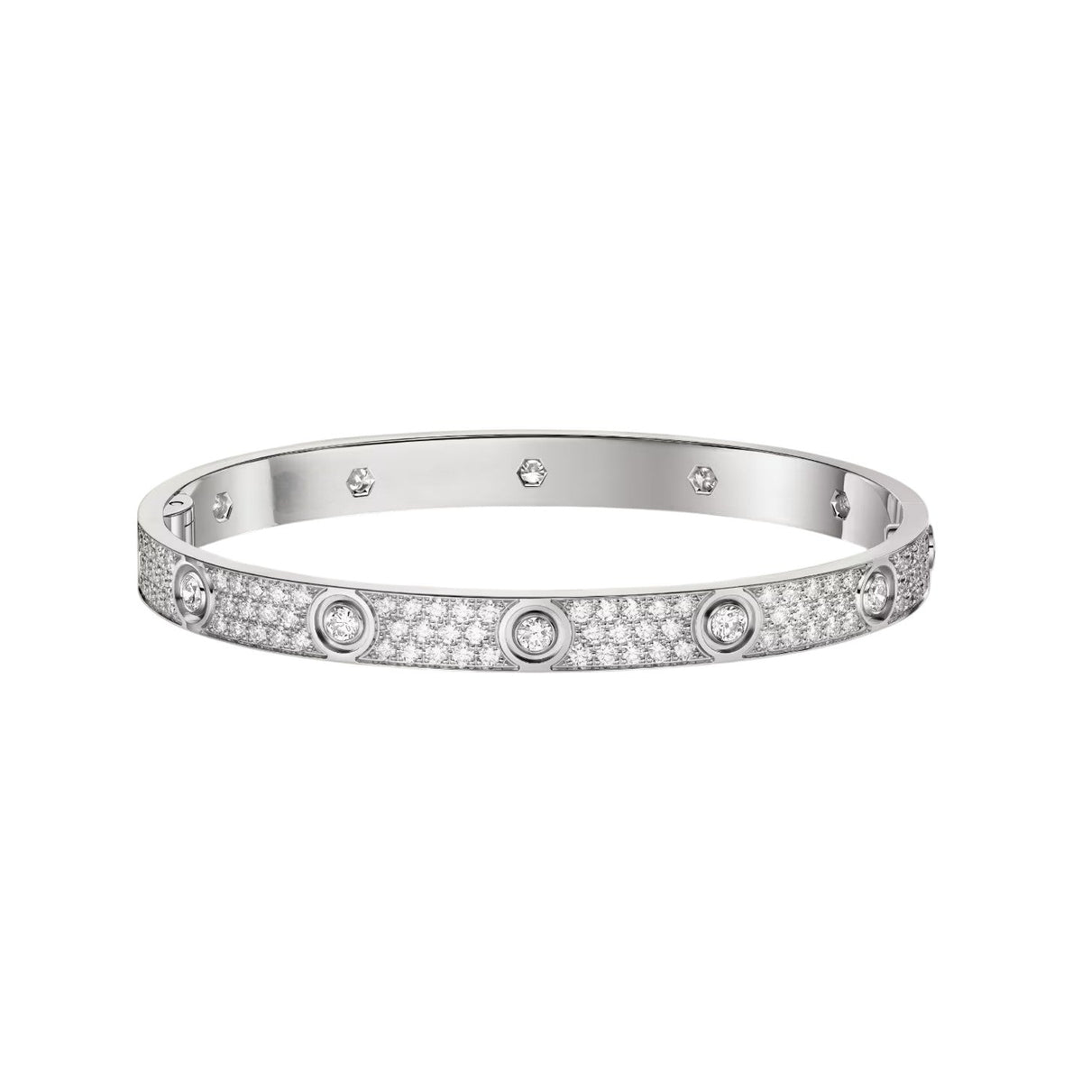 [Angela Jewelry]LOVE BRACELET 6.1MM DIAMOND-PAVED 10 BIG DIAMONDS