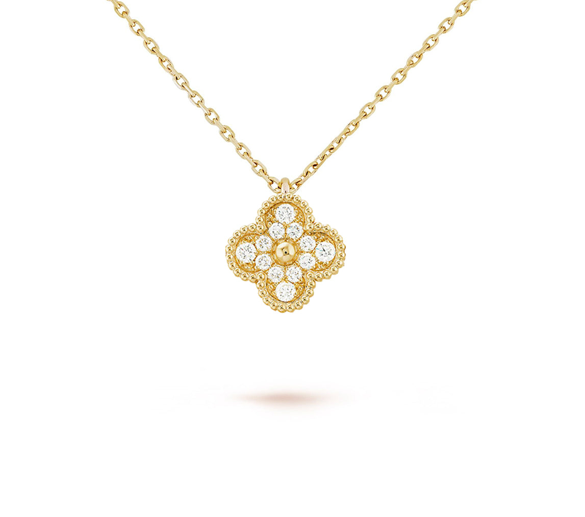 [Angela Jewelry]CLOVER MINI 9.5MM CARNELIANS NECKLACE COLLECTION