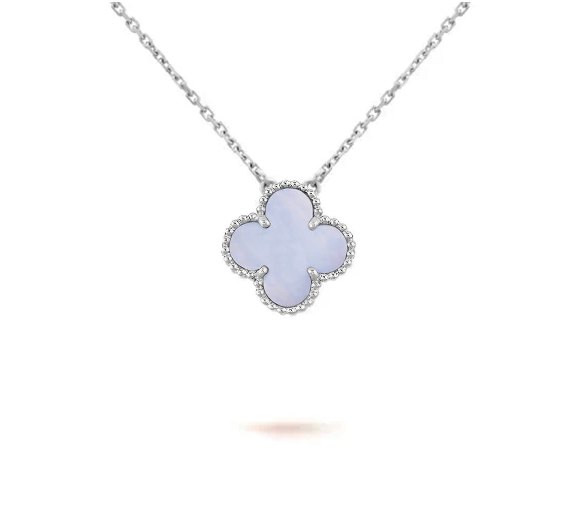 [Angela Jewelry]CLOVER 15MM NECKLACE SILVER COLLECTION