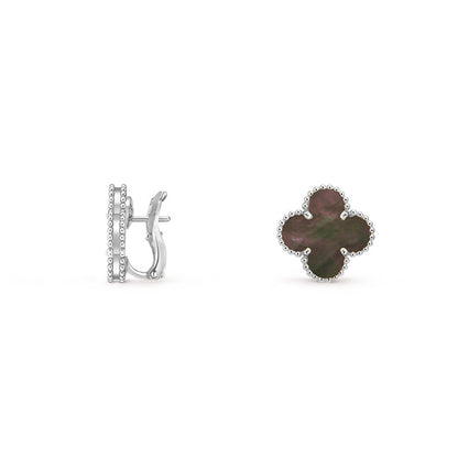 [Angela Jewelry]CLOVER SILVER 15MM MOP EARRINGS COLLECTION