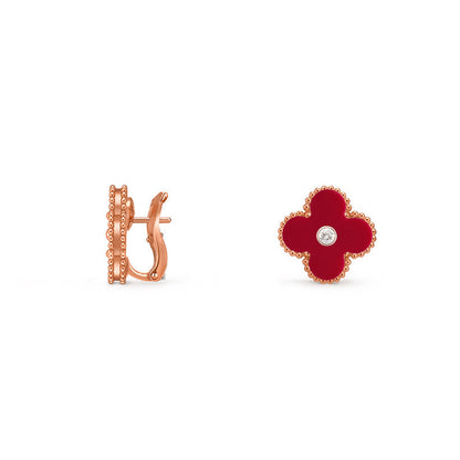 [Angela Jewelry]CLOVER 15MM MOP DIAMOND EARRINGS COLLECTION