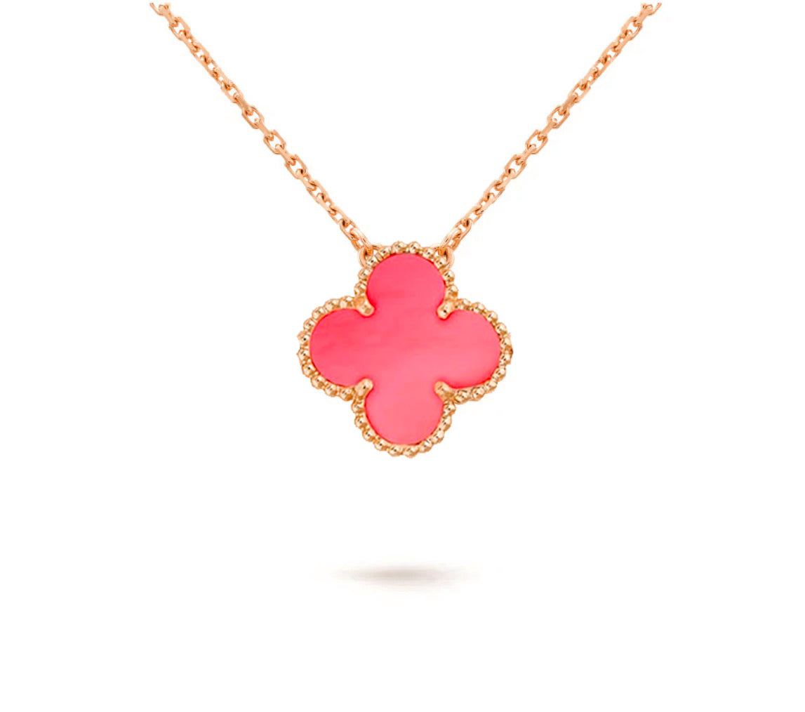 [Angela Jewelry]CLOVER 15MM SINGLE FLOWER NECKLACE COLLECTION