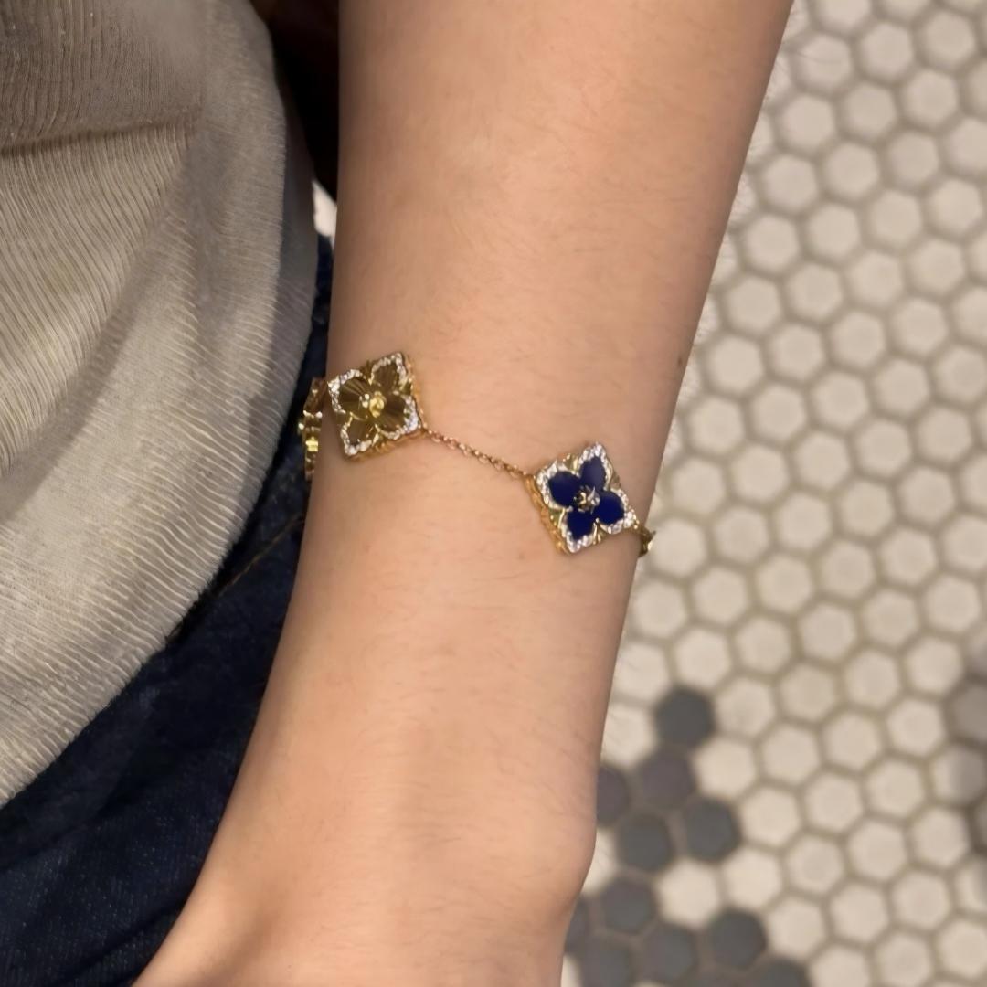 [Angela Jewelry]OPERA 5 MOTIFS TULLE ENAMEL BRACELET