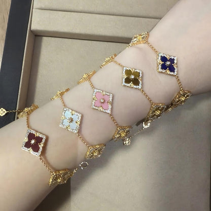 [Angela Jewelry]OPERA 5 MOTIFS TULLE ENAMEL BRACELET