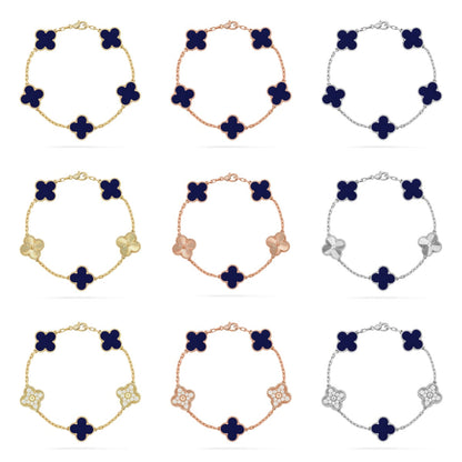 [Angela Jewelry]CLOVER 5 MOTIF LAPIS LAZULI BRACELET COLLECTION