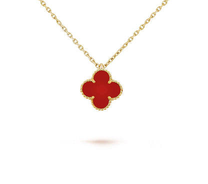 [Angela Jewelry]CLOVER MINI 9.5MM CARNELIANS NECKLACE COLLECTION
