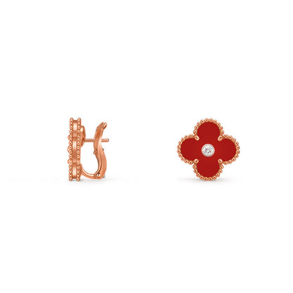 [Angela Jewelry]CLOVER 15MM MOP DIAMOND EARRINGS COLLECTION