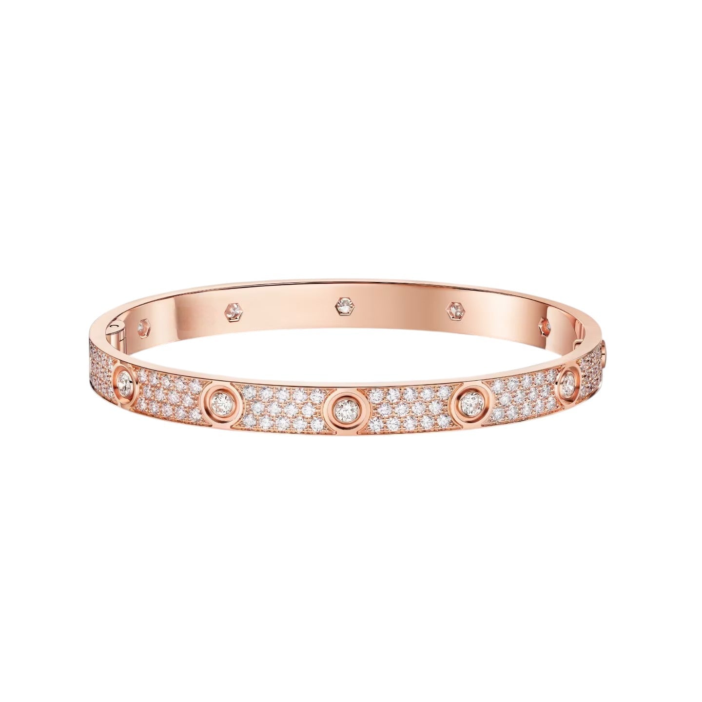 [Angela Jewelry]LOVE BRACELET 6.1MM DIAMOND-PAVED 10 BIG DIAMONDS