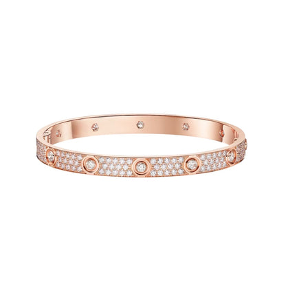 [Angela Jewelry]LOVE BRACELET 6.1MM DIAMOND-PAVED 10 BIG DIAMONDS