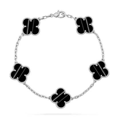 [Angela Jewelry] Clover 5-Motif & LOVE Unlimited Bracelet Set