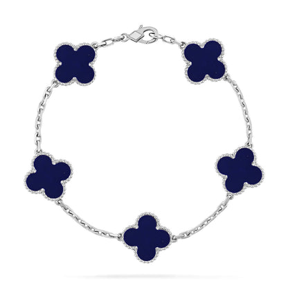 [Angela Jewelry]CLOVER 5 MOTIF LAPIS LAZULI BRACELET COLLECTION