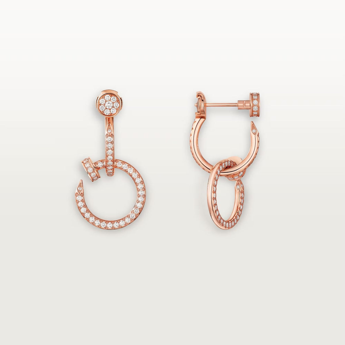 [Angela Jewelry]JUSTE FULL DIAMOND DOUBLE EARRINGS