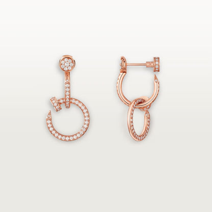 [Angela Jewelry]JUSTE FULL DIAMOND DOUBLE EARRINGS