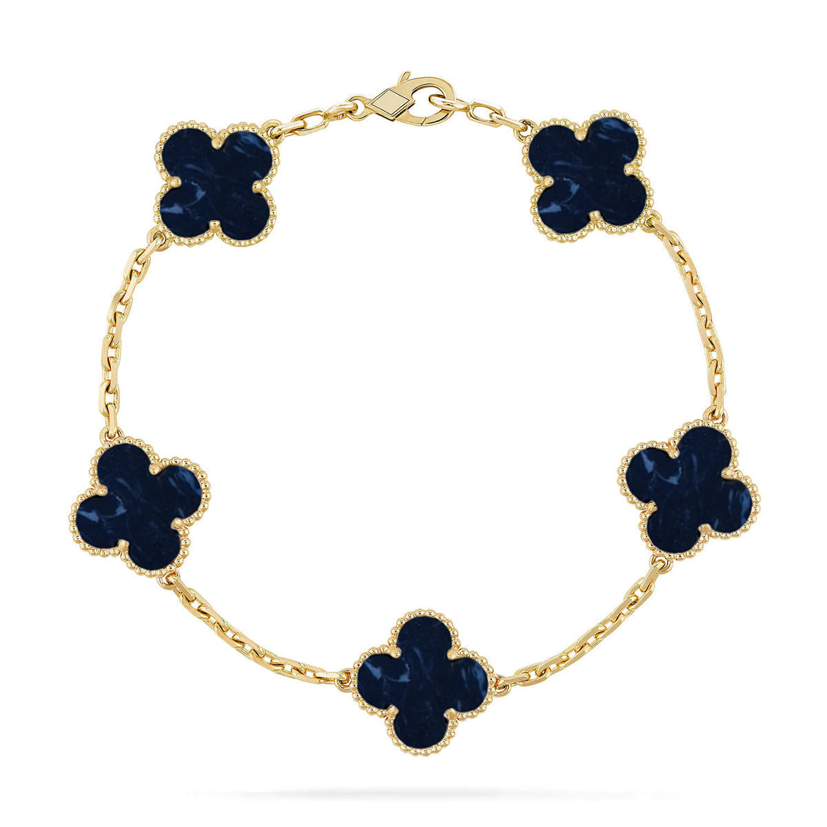 [Angela Jewelry]CLOVER 5 MOTIF PIETERSITE BRACELET COLLECTION