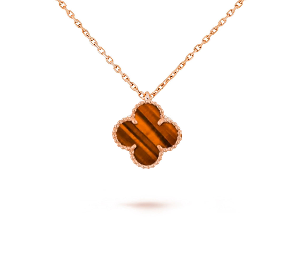 [Angela Jewelry]CLOVER MINI 9.5MM CARNELIANS NECKLACE COLLECTION