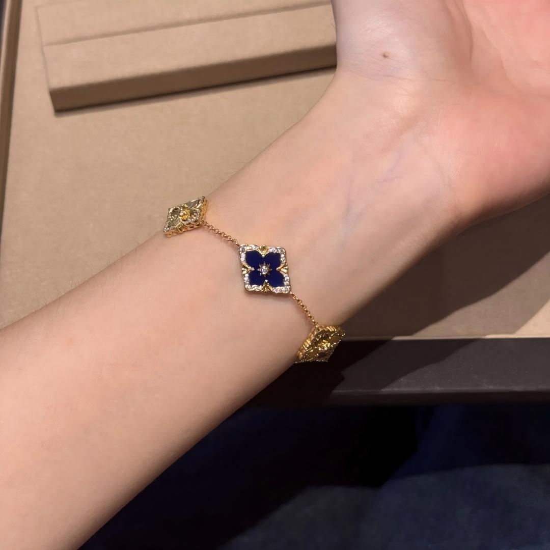 [Angela Jewelry]OPERA 5 MOTIFS TULLE ENAMEL BRACELET