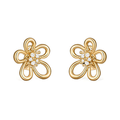 [Angela Jewelry] FLOWERLACE EARRING 5 DIAMONDS